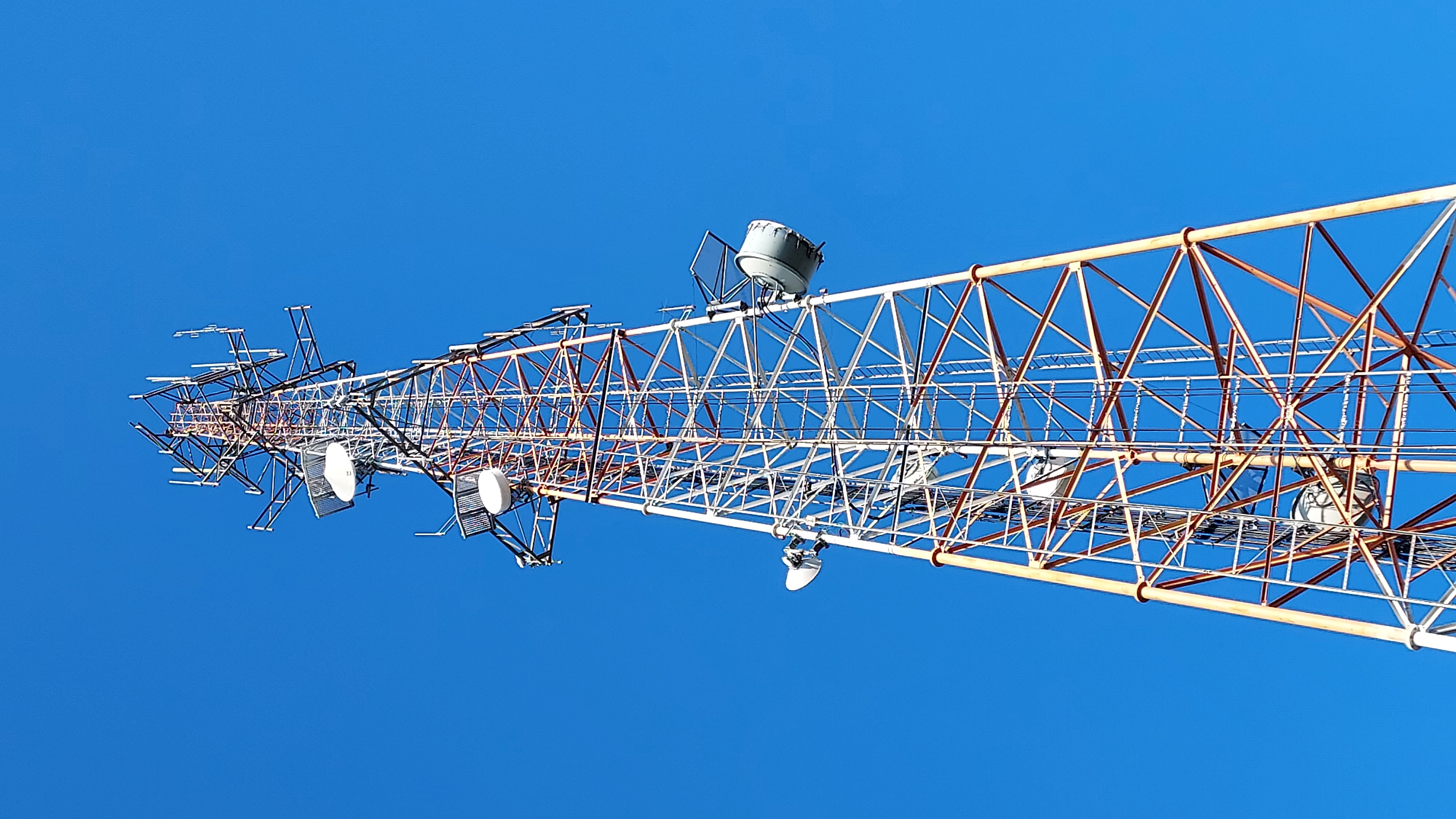 CTRS radio tower with antennas and microwave dishes